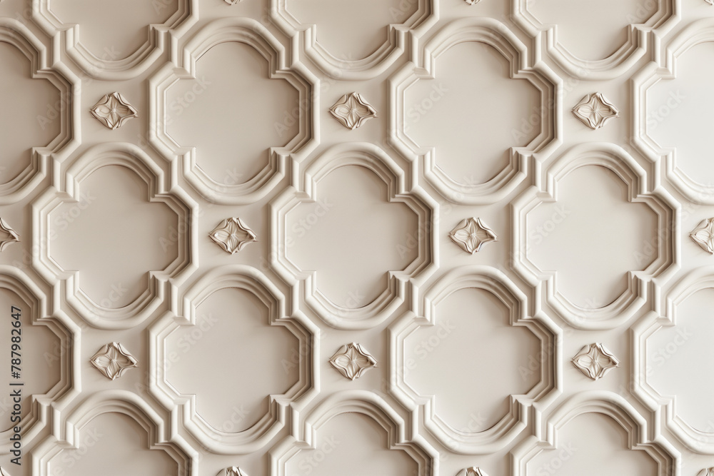 Poster sophisticated classical 3d pattern. ancient ornament. background image. created with generative ai t
