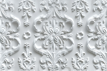 Sophisticated classical 3d pattern. Ancient ornament. Background image. Created with Generative AI technology.