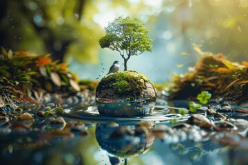 green nature,enviromental protection concept