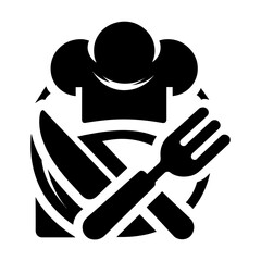 "Restaurant Icon Vector" - Highlighted By A Stylized Spoon, Fork, And Knife, This Vector Icon Perfectly Represents A Food Menu.