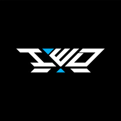 IWD letter logo vector design, IWD simple and modern logo. IWD luxurious alphabet design