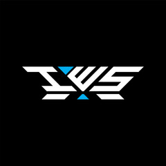 IWS letter logo vector design, IWS simple and modern logo. IWS luxurious alphabet design