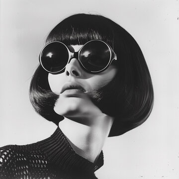 Vintage fashion photographie in 1960's style