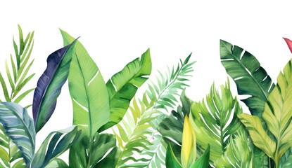 PNG Tropical leaves backgrounds outdoors tropics - obrazy, fototapety, plakaty