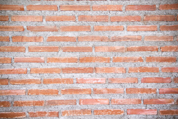 Brick texture decorative on cement wall background