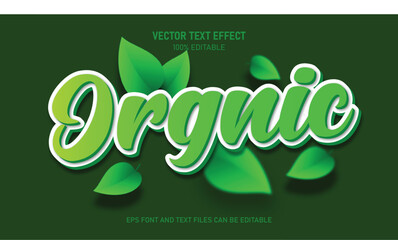Organic editable text effect