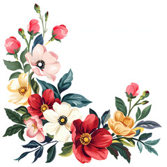 abstract flower illustration isolated on white