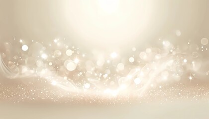 Luxury Abstract ivory  background with bokeh effect and shining defocused glitters 