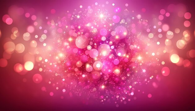 Luxury Abstract pink background with bokeh effect and shining defocused glitters 
