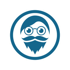Obraz premium logo design for someone who wears glasses and is smart