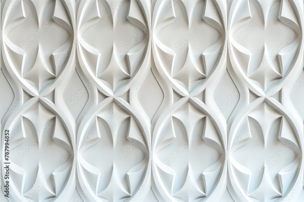 Poster Sophisticated classical 3d pattern. Ancient ornament. Background image. Created with Generative AI technology.