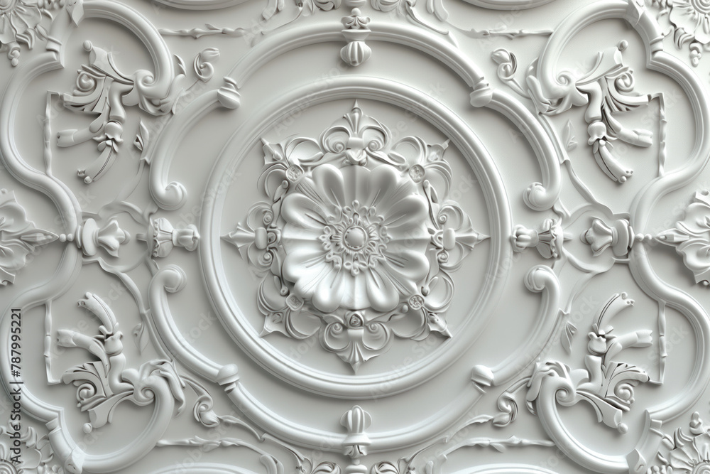 Aufkleber sophisticated classical 3d pattern. ancient ornament. background image. created with generative ai t
