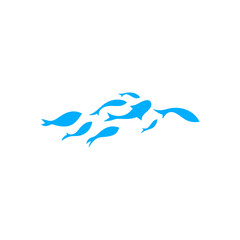 Swimming fish illustration 