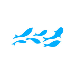 Swimming fish illustration 