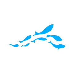 Swimming fish illustration 