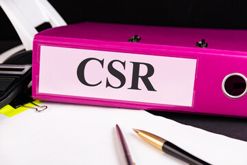 CSR - Corporate Social Responsibility acronym, business concept background