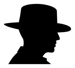 PNG Hat logo icon silhouette shadow black - obrazy, fototapety, plakaty