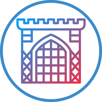 recommend clip art: Vector Design Castle Gate Icon Style