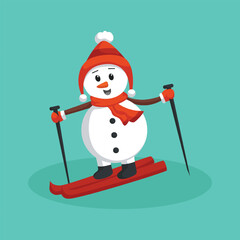 Snowman Character Design Illustration