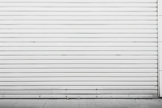 Background with white roller shutter door