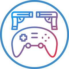 Vector Design Action Game Icon Style