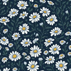 pattern with camomiles