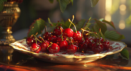 red currants on a plate
