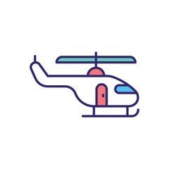 Army Helicopter vector icon