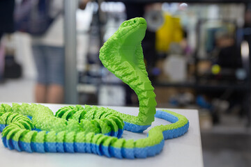 Model of a snake made using 3D printing technology