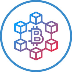 Obraz premium Vector Design Blockchain Icon Style