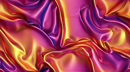 Obraz premium seamless texture of silk fabric with a smooth, glossy surface and vibrant colors like red, gold, or purple