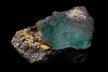 Fluorite and pyrite crystals mineral specimen