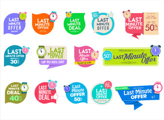 Modern sale stickers and tags colorful collection  - 788011892