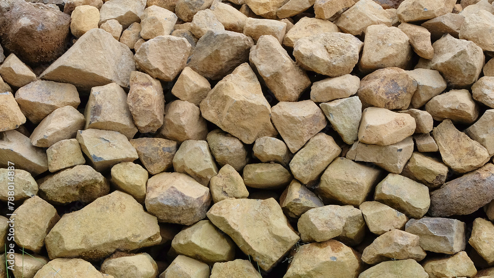 Poster stacks of stones that create abstract patterns and textures for graphic design