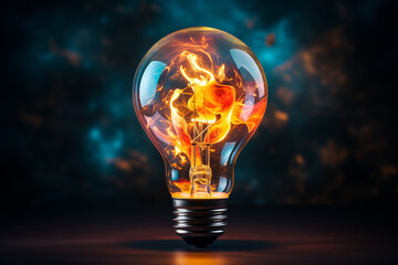 	
Lightbulb - New idea and creativity concept. Generative Ai.	
 - obrazy, fototapety, plakaty