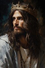 Generative Ai of a portrait of Jesus - 788015263