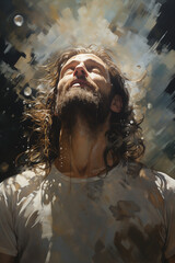 Generative Ai of a portrait of Jesus - 788015267