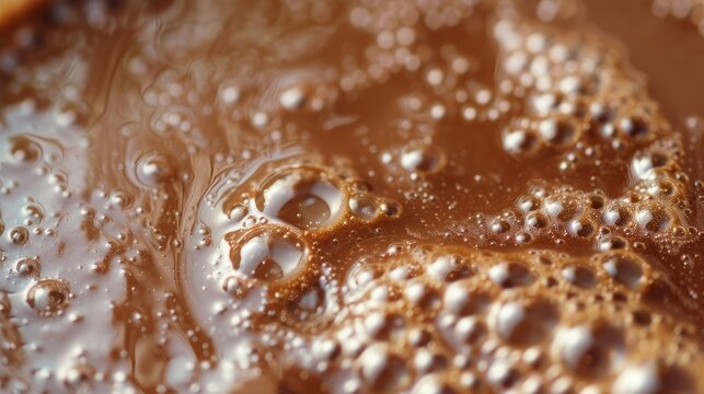 Close up of coffee foam.