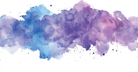 abstract watercolor background splashes blue violet