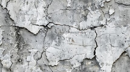 Obraz premium seamless texture of concrete grunge with cracks, stains, and rough texture in shades of grey