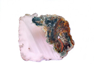 Agate with natural colors, polished cut
