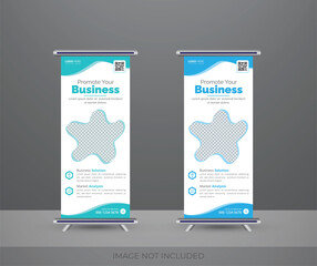 Modern corporate roll up banner design template