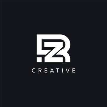 Alphabet Letters RZ ZR Creative Logo Initial Based Monogram Icon Vector Element.