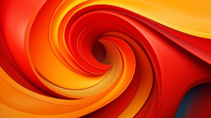 Hypnotic abstract spiral in bright red and yellow, creating a striking visual effect