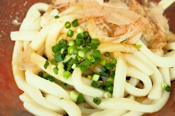 There are many different kinds of udon in Japan. It's a ise udon.
Ise Jingu in Mie prefecture is...