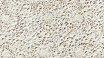 seamless texture of vintage crochet lace with a textured, handcrafted appearance in a cream or...