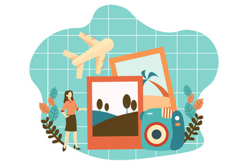 Travel Kit Flat Design Illustration