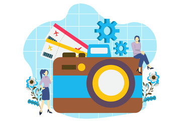 Obraz premium Travel Kit Flat Design Illustration