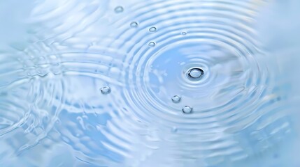 Serene pure water ripple background featuring gentle waves and a light blue hue, embodying the essence of flow and liquidity in a tranquil setting.