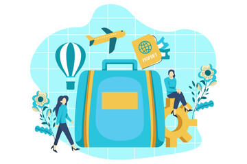 Travel Kit Flat Design Illustration